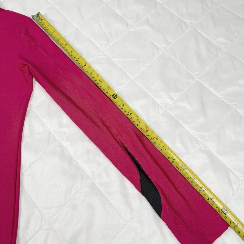 Under Armour Pink Quarter Zip Pullover Womens Medium Fitted Athletic - Picture 8 of 8